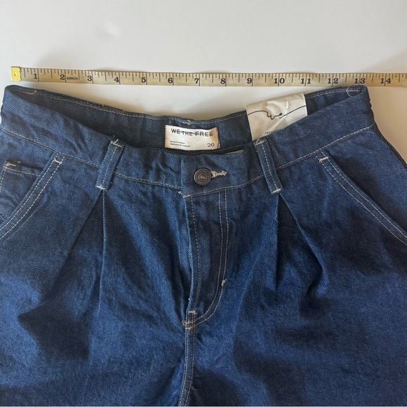 We The Free Curvy Antonia Crop Culotte Jeans/Shorts, Deep Blue, Wmns Sz 26, NWT - Picture 15 of 15